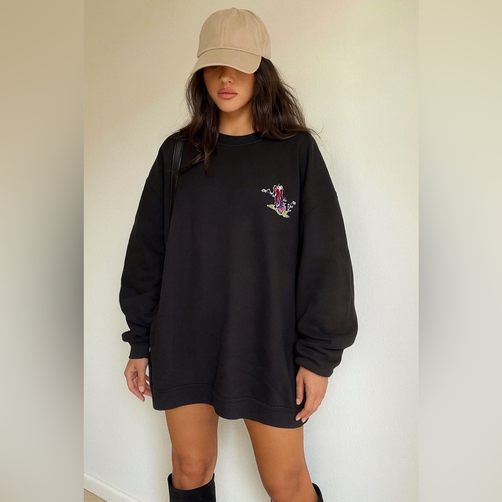 Vintage Black M&M’s Graphic Golf Themed Collectable Sweater – Oversized Fit